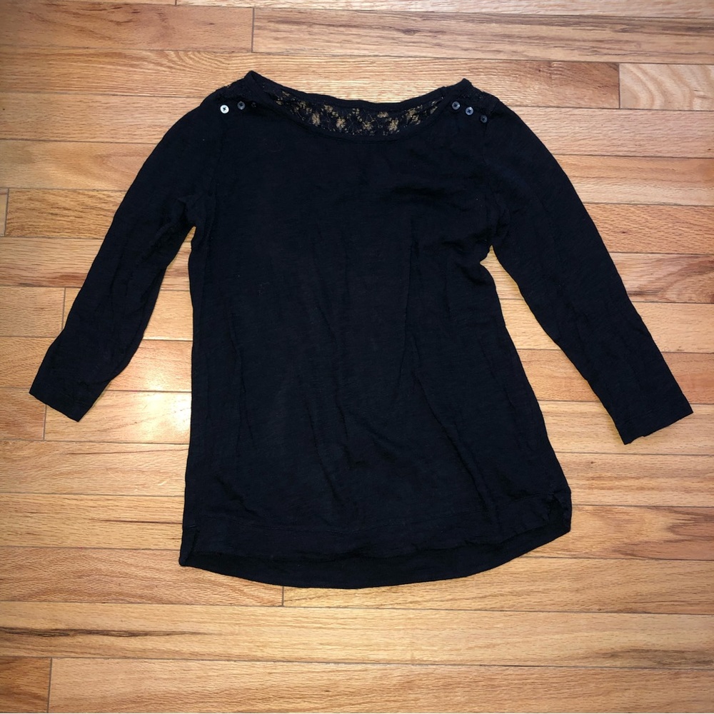 Black Express 3/4 Sleeve Top